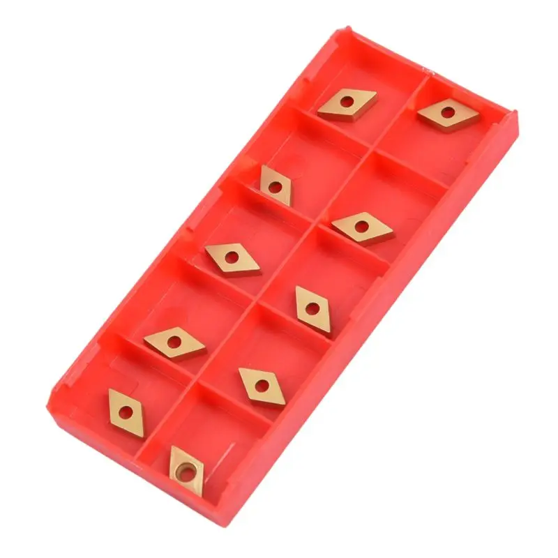 

10 Pcs Carbide Metal Knife Insert Lathe Turning Tool DCMT070204 CNC Blade Diamond Shape Hard Machine Parts