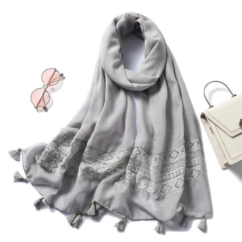 2021 дизайнерские Брендовые женские хиджабы-шарфы для женщин однотонные модные