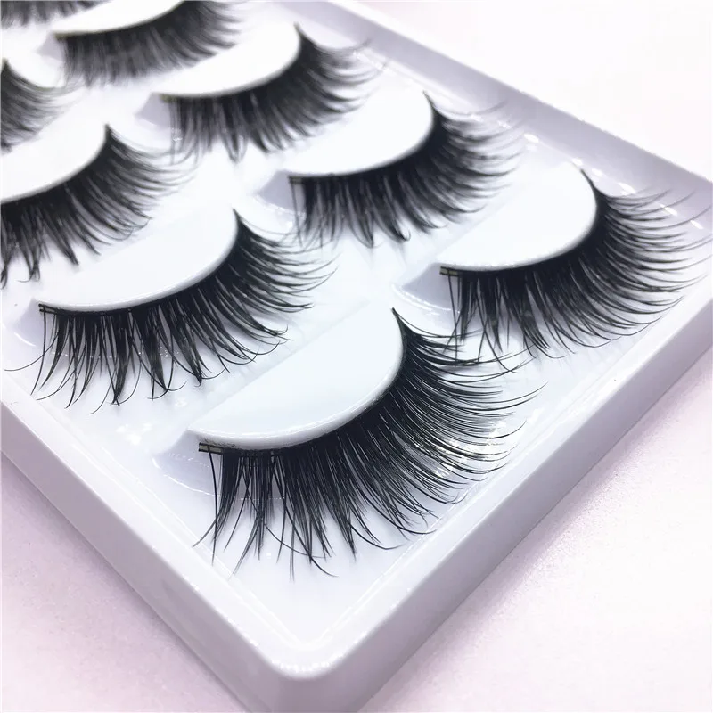 Новые 5 пар длинных накладных ресниц Fakeup 3d удлинение норки ресницы норковые для