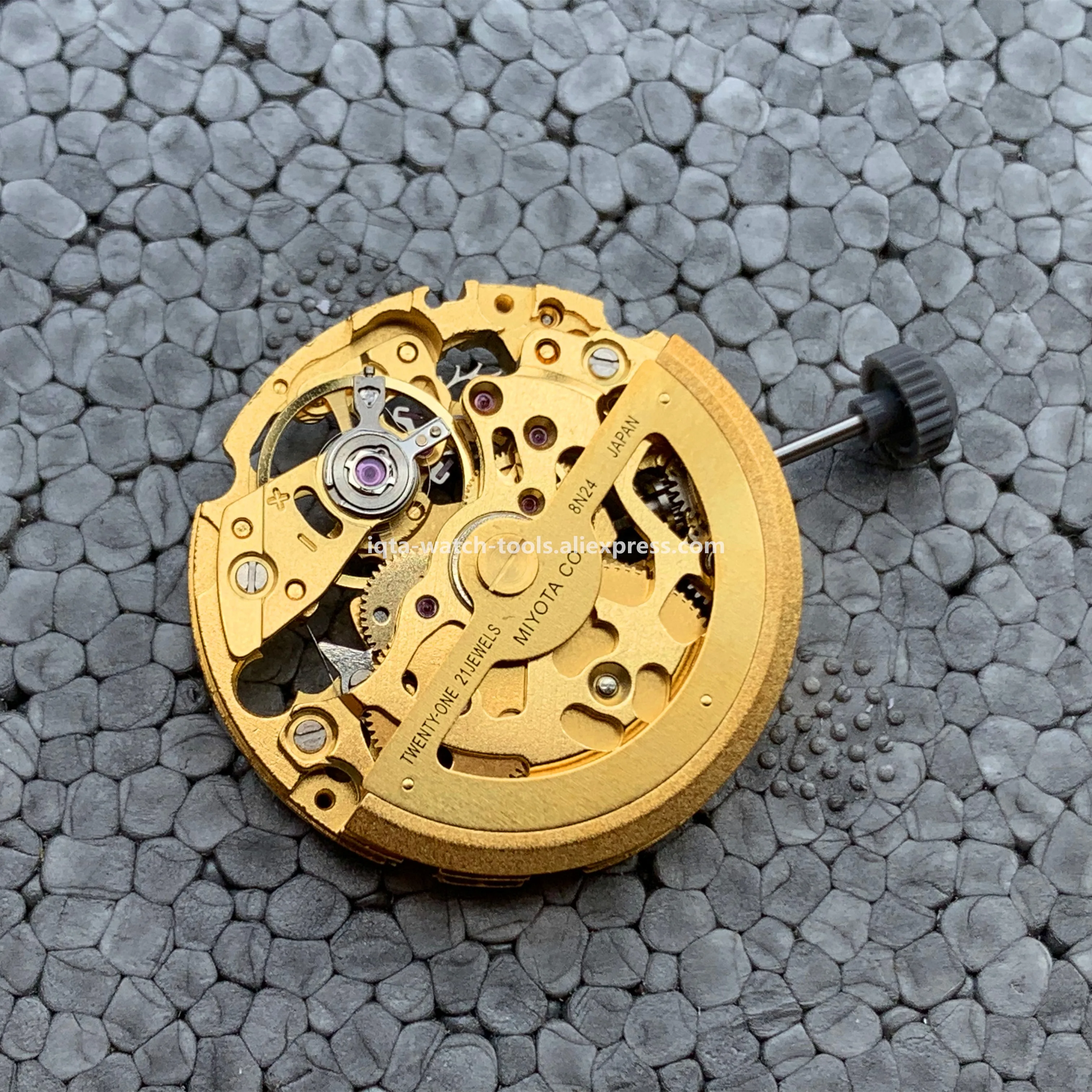 Бесплатная доставка Япония MIYOTA 8N24 золотые полые скелетоны автоматическое