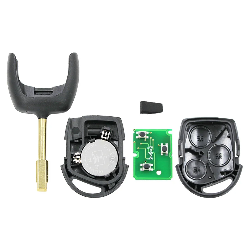 Дистанционный ключ 3 кнопки 433 МГц с чипом ретранслятора 4D60 для FORD Focus Mondeo Transit Connect