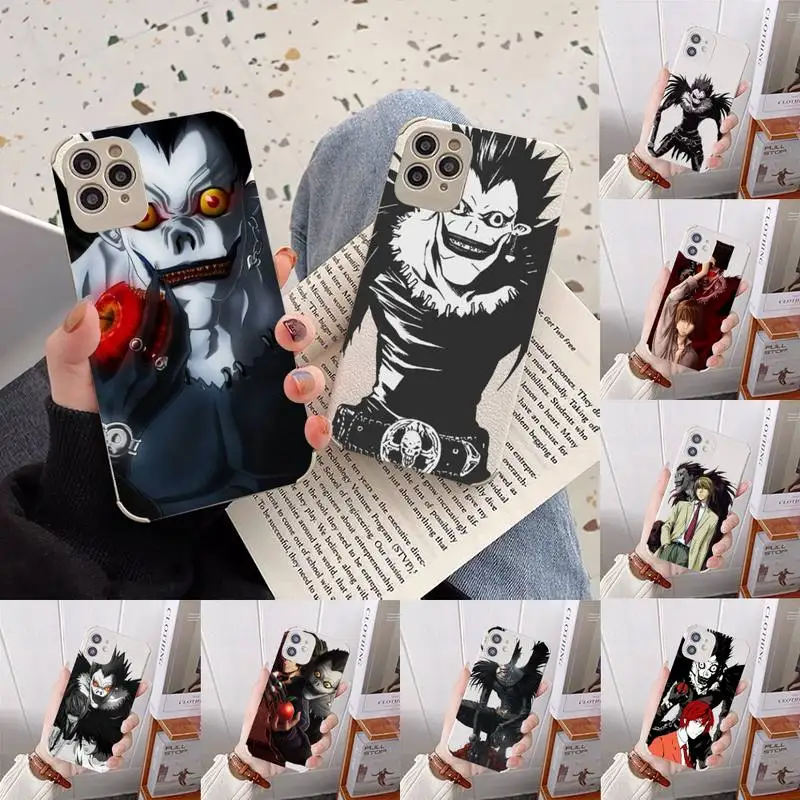 

Death note Phone Case Lambskin Leather For iphone 12 11 8 7 6 XR X XS PLUS MINI PLUS PRO MAX Shockproof