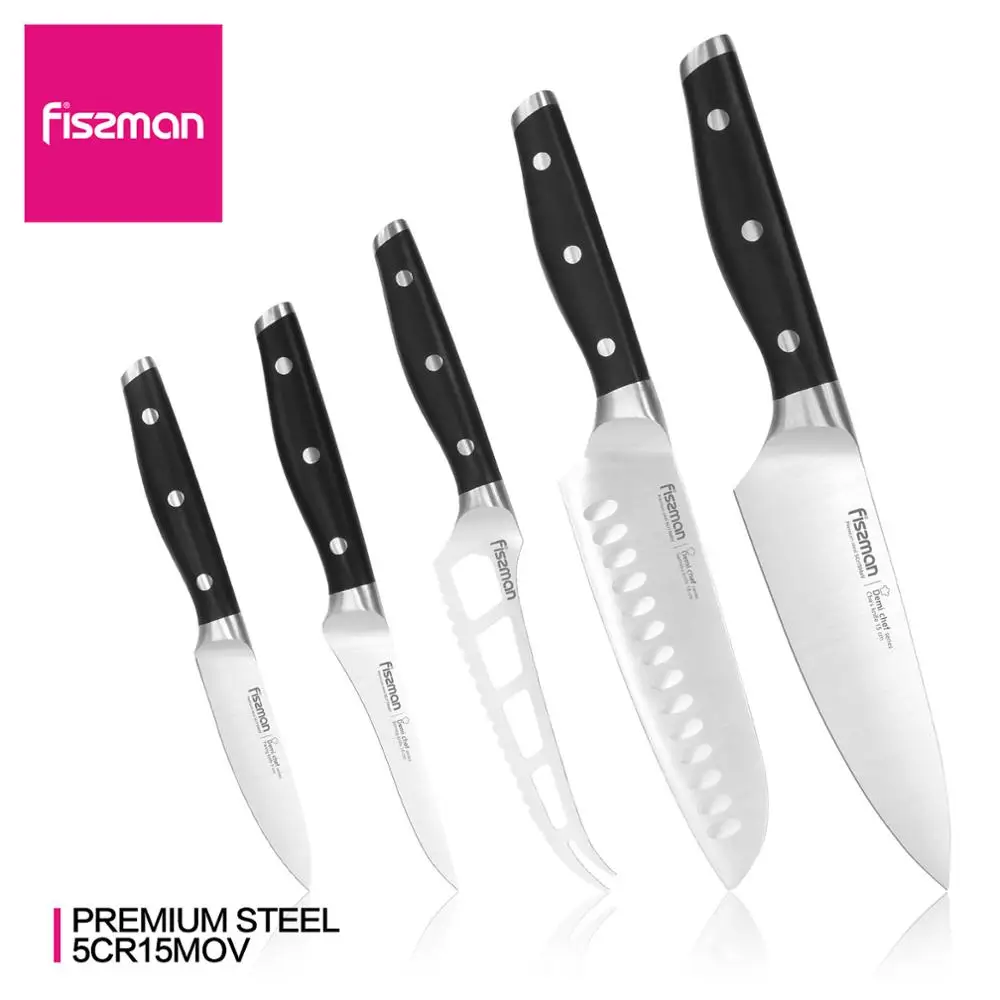 FISSMAN Demi шеф-повара серии немецкие Стальные Кухонные ножи Утилита шеф-повара Santoku нож для сыра