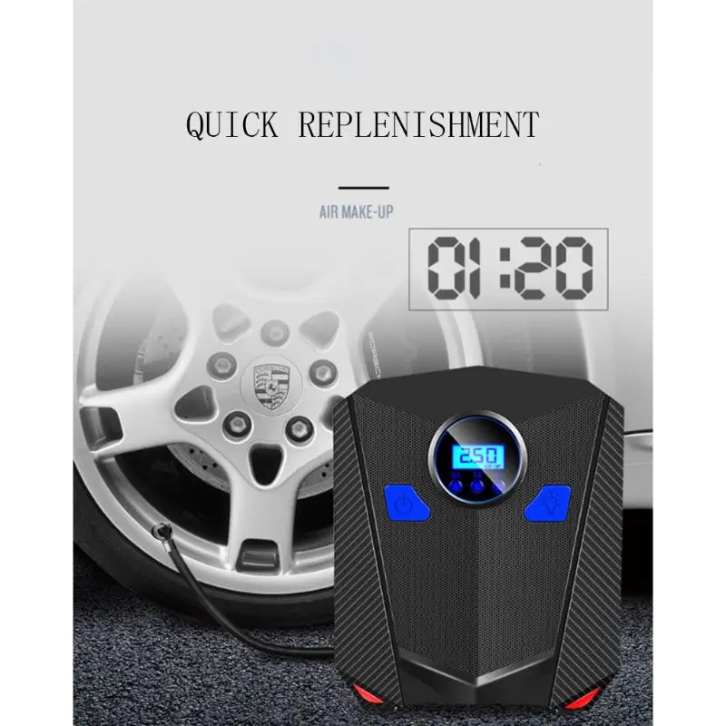 

50LC Car Air Pump Digital Display 12V DC Volt Portable Smart Compressor Filler Digital Display Electric Tire Inflation