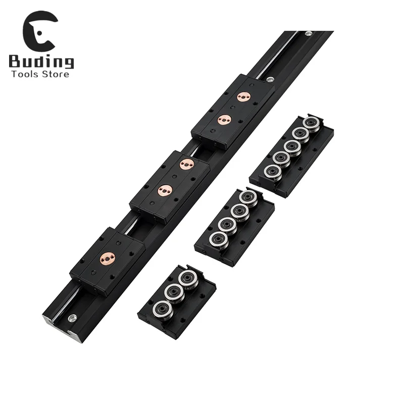 Встроенный двухосевой направляющий рельсовый слайдер с блокировкой линейный