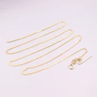 AU750 Pure 18K  Регулируемая игла женская, счастливый подарок 1,3g17,7 дюйма