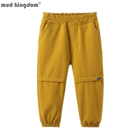 mudkingdom stretchy boys hiking pants quick dry nylon sleek trousers for kids clothes casual loose solid children clothing