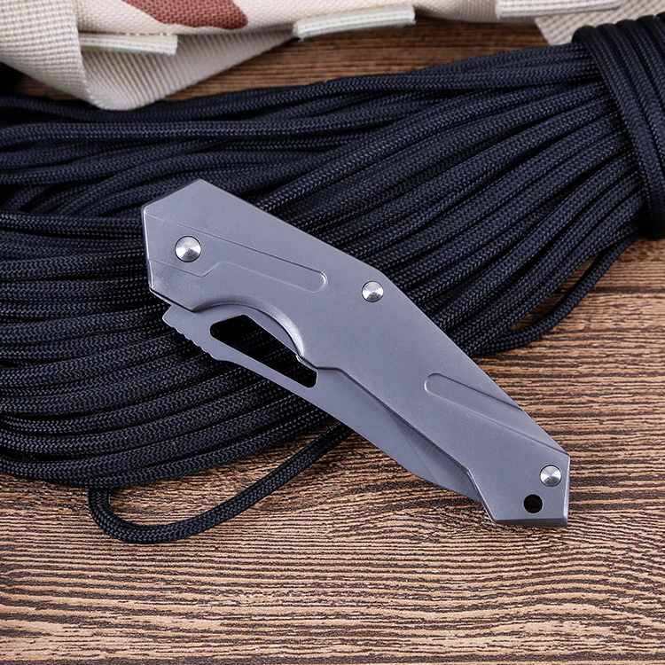 

6.61'' Folding Pocket Knife Outdoor Survival Tactical Knife 440C Steel Camping Hiking Hunting Knives for Self-defense EDC Tool