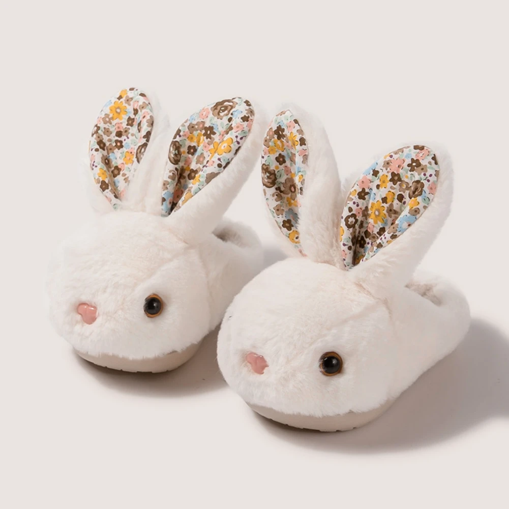 

Toddler Fluffy Slippers Cute Little Kitten Bootie Slippers Fuzzy Comfy Plush Anti-Slip Kids Bedroom Shoes
