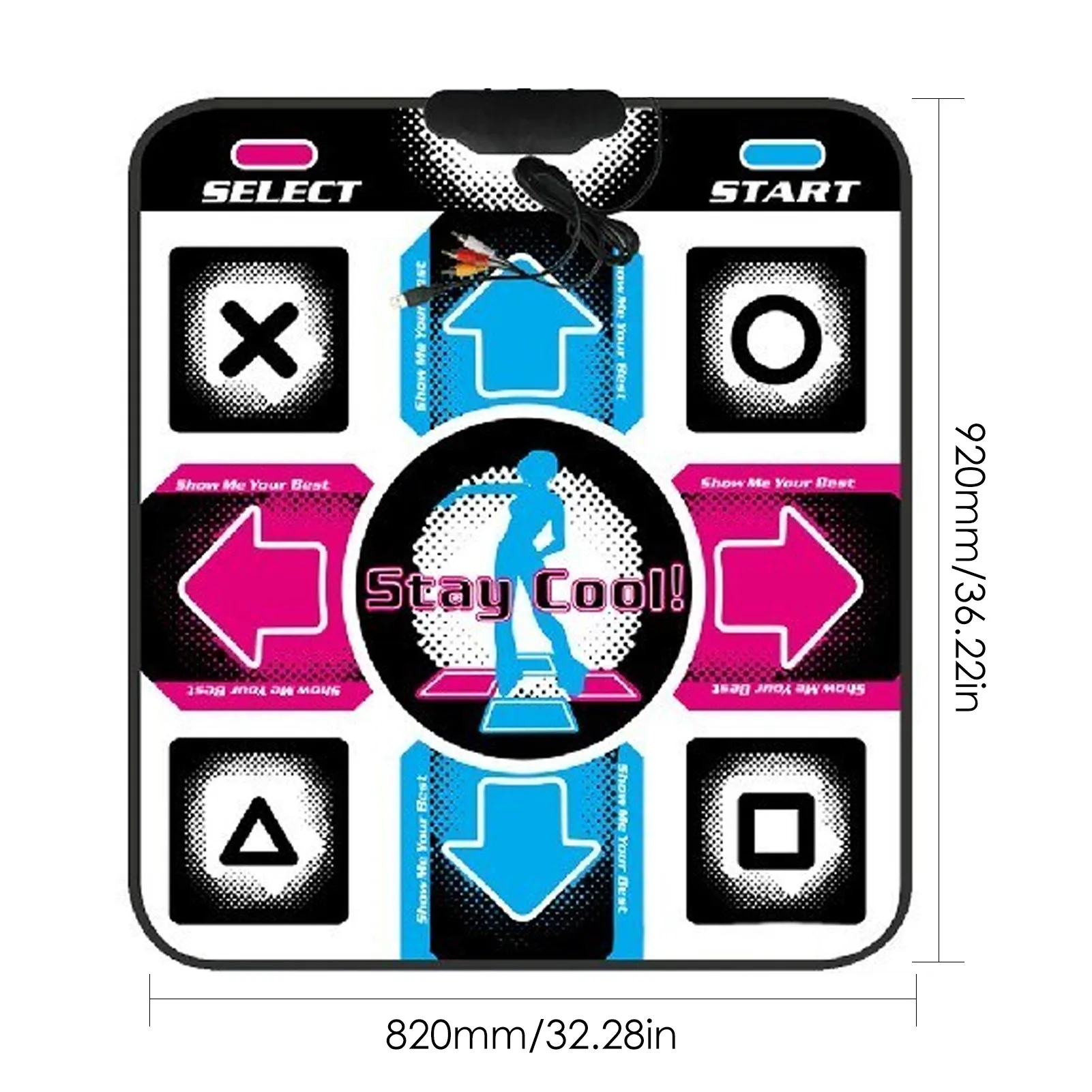 

USB Dancing Mat Dual-use Professional Dance Rug Gift For Kids Adults Indoor Sport With Installation CD Advanced CPU Technology