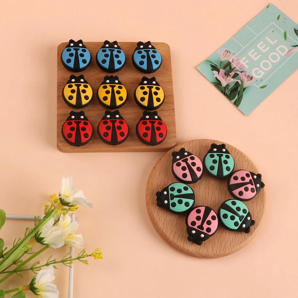 Kovict-Cuentas de silicona con forma de Mini Animal, accesorios de cadena para chupete, juguetes de enfermer&iacute;a masticables, 10 piezas-1