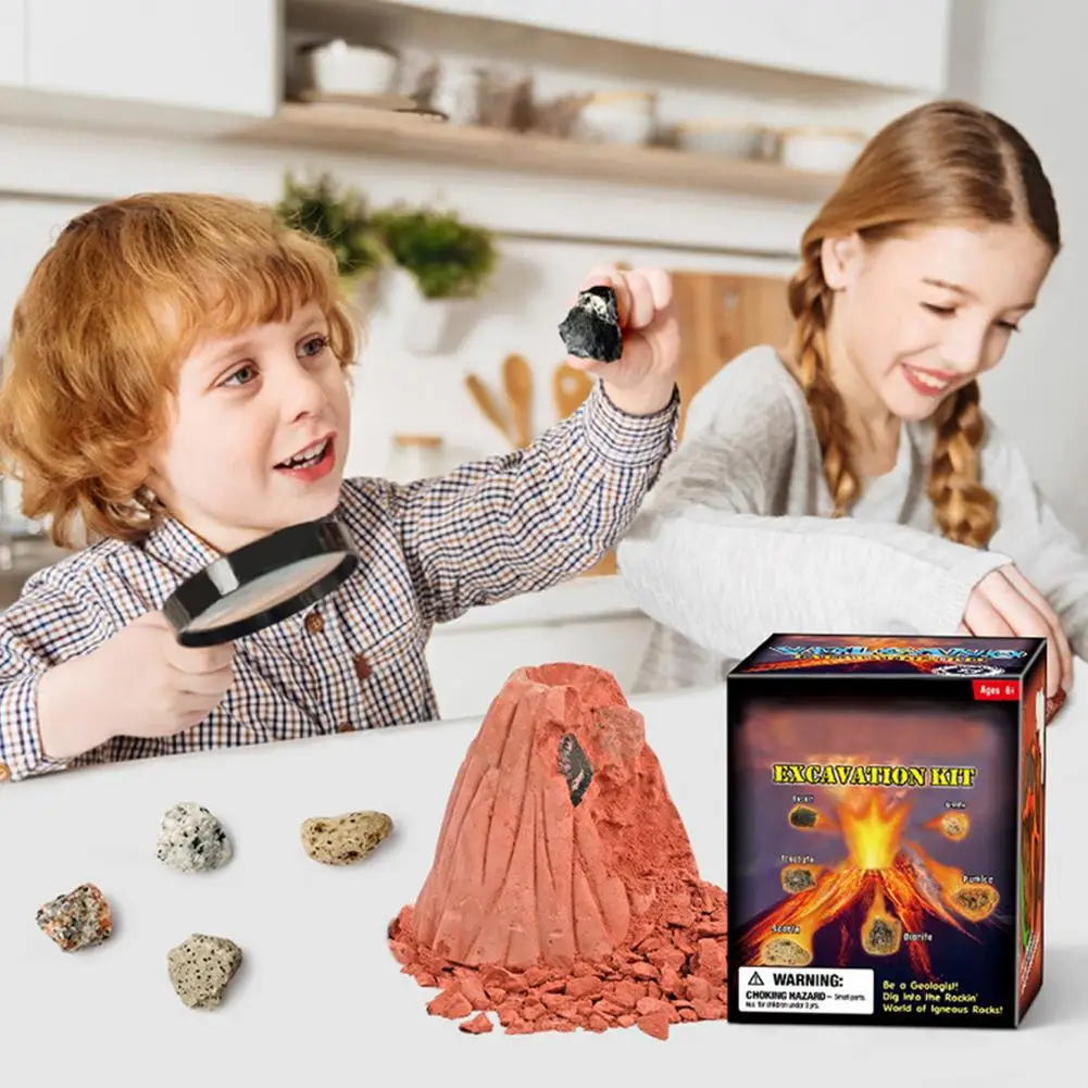 Kit de excavaci&oacute;n de piedras preciosas para ni&ntilde;os, 6 fossil divertidos, piedras preciosas y cristales, juguetes educativos, gran regalo para Mineralog&iacute;a y Geolo-1