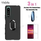 Мягкий силиконовый чехол для Sony Xperia 5 iii 10 ii 1 10 Plus магнитное кольцо-держатель для пальца Защитная пленка для экрана