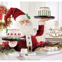 christmas snowman dessert table fruit plate snowman xmas snack rack holder cake stand party candy food serving tray new year