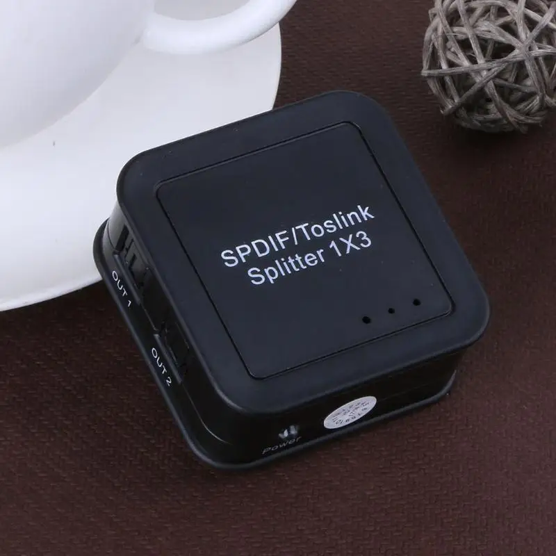 1x3 Цифровой оптический Spdif Toslink аудио сплиттер коммутатор с дистанционным