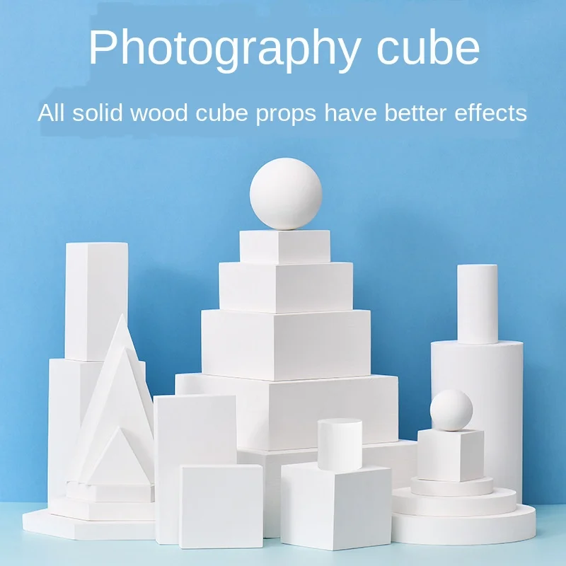 

Cube Photographic Prop Ins Wind Net Red White Geometric Stereo Shooting Props Posing Ornaments Photography Table