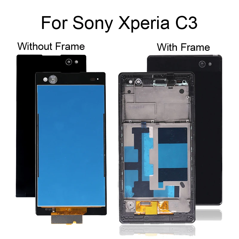 ЖК дисплей для Sony Xperia C3 D2533 D2502 сенсорный экран дигитайзер с рамкой замена экрана
