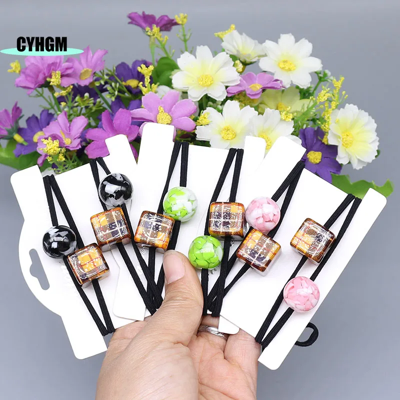 

New Fashion korean amber Hair rope Accessories for designer wholesale Women hair ties elastic hair bands Girls Hair Band A01-7