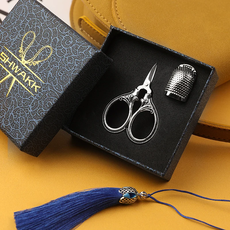 SHWAKK 3 шт. портные маленькие швейные ножницы старинные винтажные нитки Ножницы для