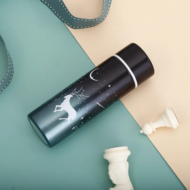 

Small Mini Straight Body Water Cup Thermos Cup Cartoon Hot Water Bottle Stainless Steel Thermal Coffee Mug Vacuum Flask