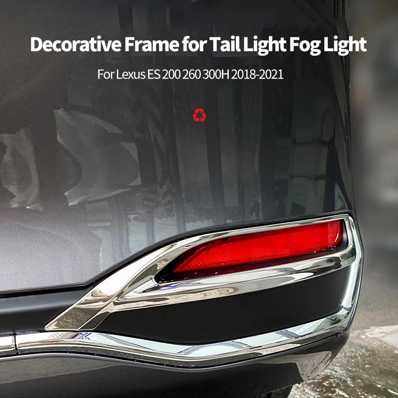 

Decorative Frame For Tail Light Fog Light For Lexus ES 200 260 300H 2018-2021 ABS Decorative Strip 2pcs/Set Silver