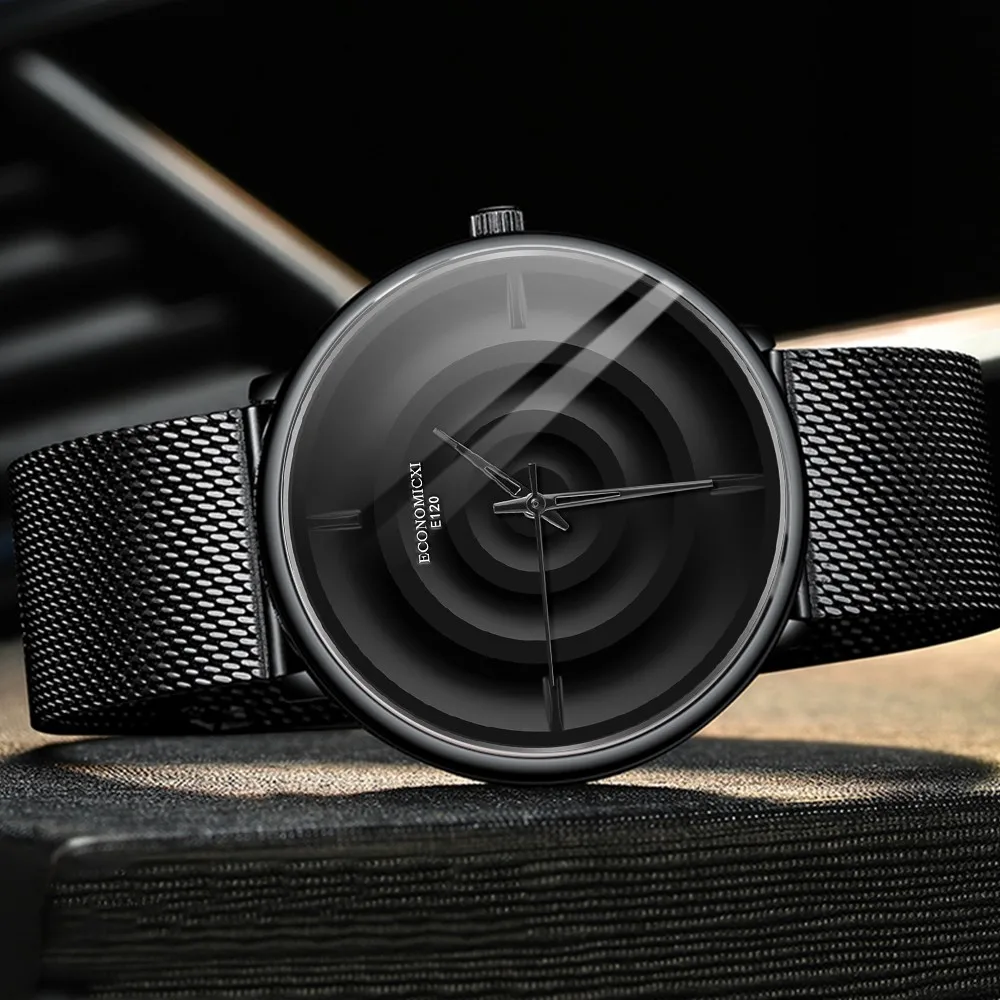 

Minimalist Men Fashion Ultra Thin Watches Simple Men Business Stainless Steel Mesh Belt Quartz Watch R 2021 Male