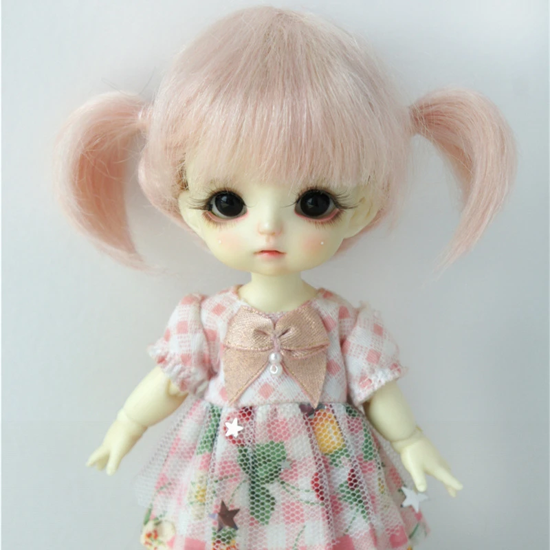 

BJD ceramic SD doll wig Mohair cute shape double braids doll hair doll accessories