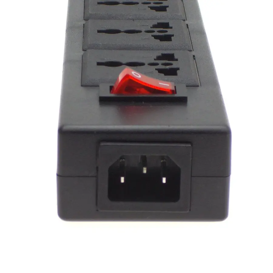 PDU PSU IEC320 C14 штепсельная Вилка вход 4-сторонняя универсальная Выходная