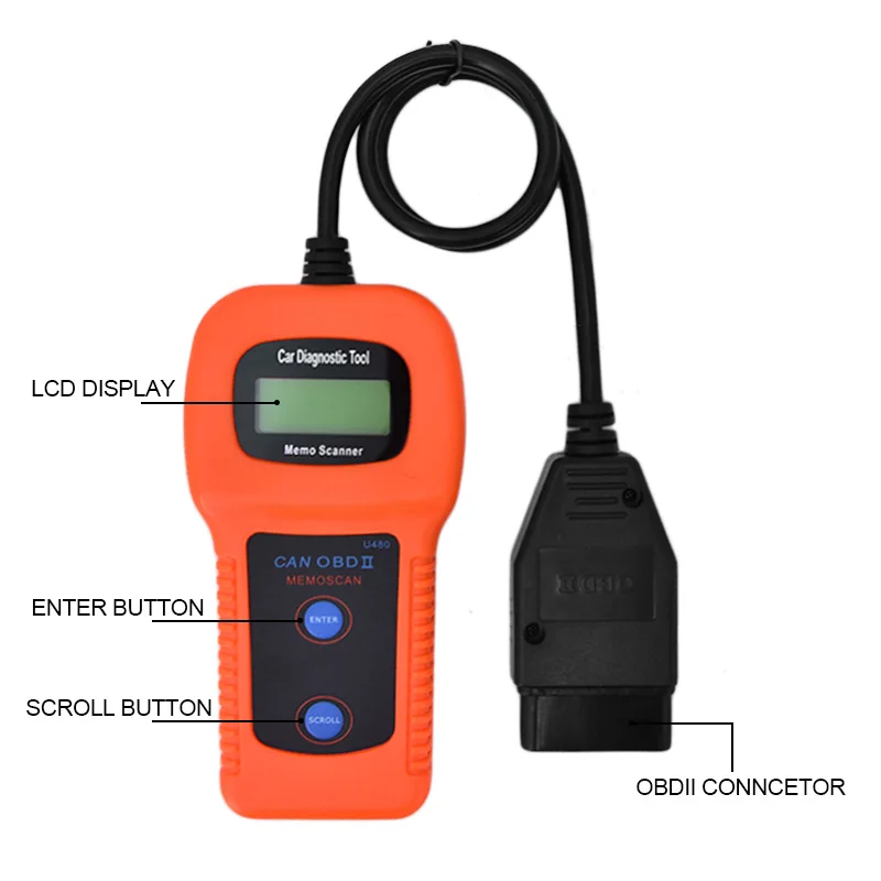 Считыватель кодов U480 CAN OBD2 диагностический инструмент для устранения проблем U 480