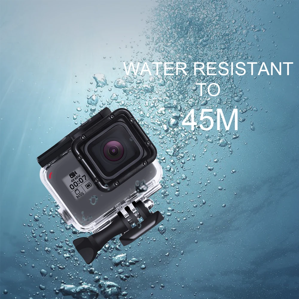 Водонепроницаемый подводный чехол RuigPro 45 м для GoPro Hero 7 6 5 черный защитный дайвинга