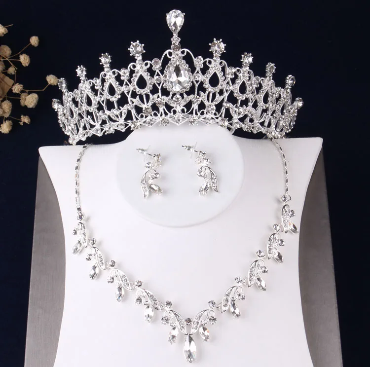 Роскошные наборы ювелирных украшений с кристаллами в форме капли воды для