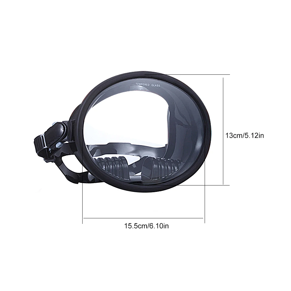 

Panoramic Wide View Diving Mask Durable Aquatics Scuba Diving Snorkeling Frameless Mask Tempered Glass Diving Goggle Mask