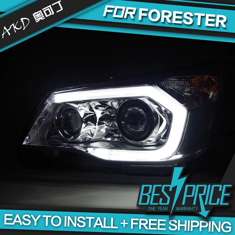 АКД автомобилей Стайлинг фар для Subaru Forester 2013 фары светодиодный ходовые огни