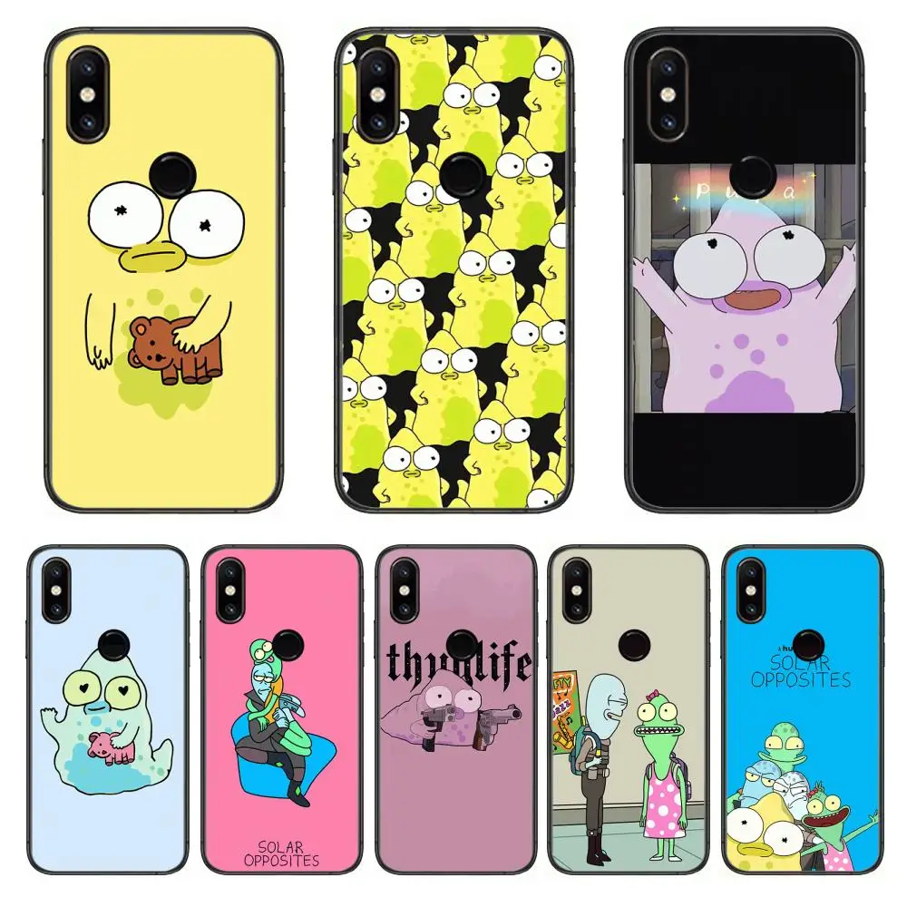 

Anime solar opposites Phone Case For xiaomi M2 C3 X3 F2 Lite NFC 6 5 x Poco k30 Pro Anime Black Cover Silicone Back Pretty