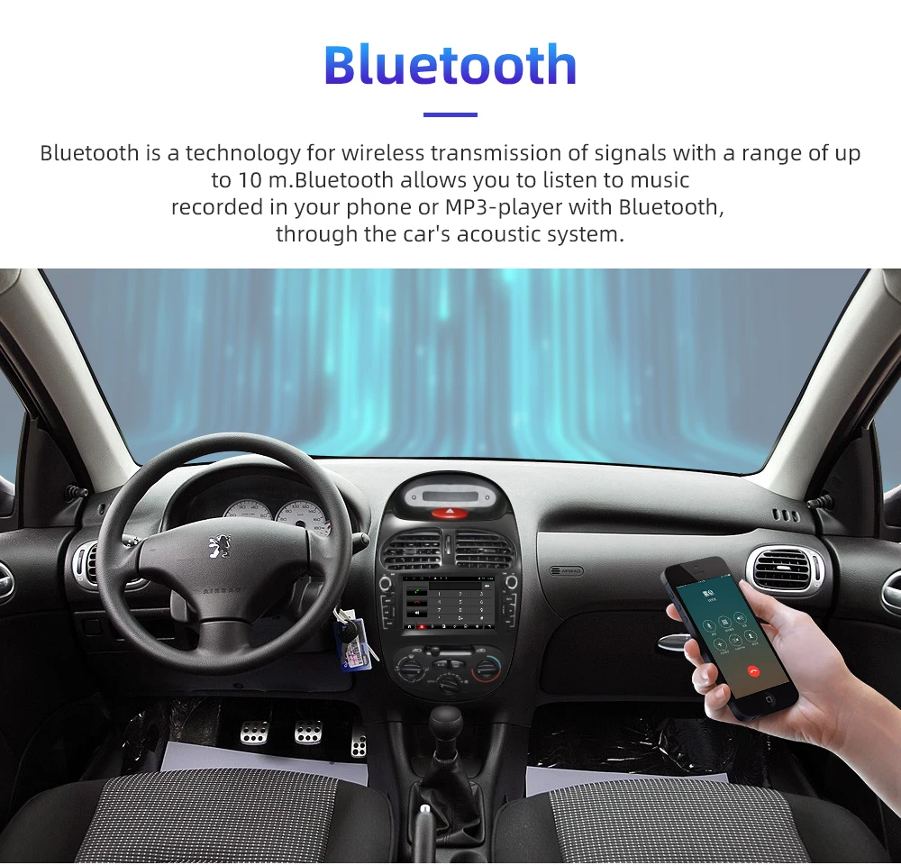 YAZH Android 9,0 Восьмиядерный gps Навигация dvd cd плеер для peugeot 206 FM радио 2002 2003 2004 2005 2006 2007 2008 стерео