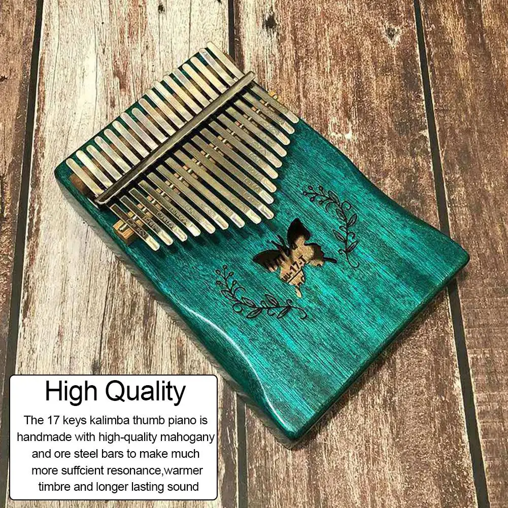 Акустическое пианино с 17 клавишами и узором kalimba для большого пальца Mbira