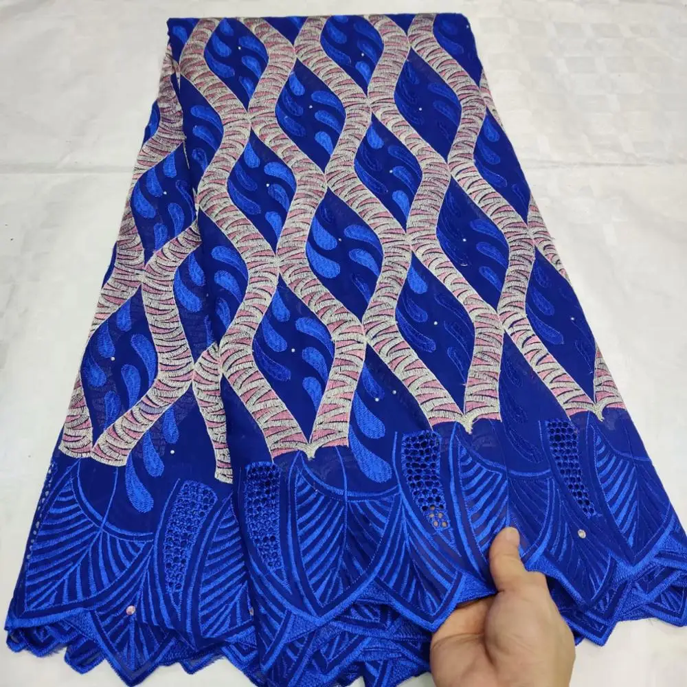 Новый дизайн швейцарская вуаль кружевная фиолетовая африканская ткань с камнями