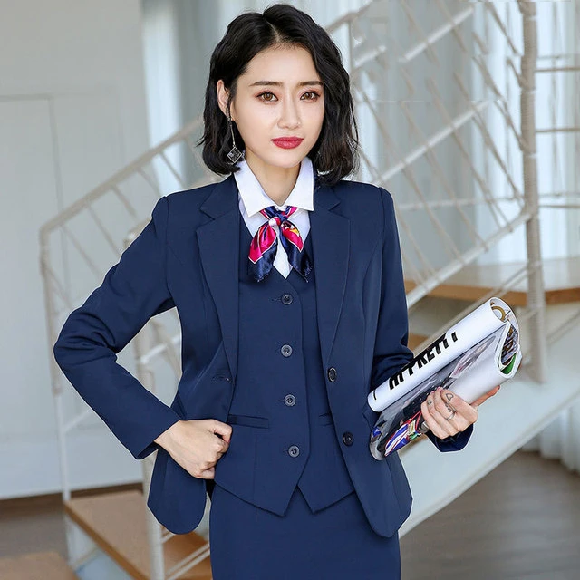 

Women's Business Trouser Suit Female Ladies Office Wear Red Purple Black Blue Pants Suits Women 2 Piece Korean Blazer Work Oufit