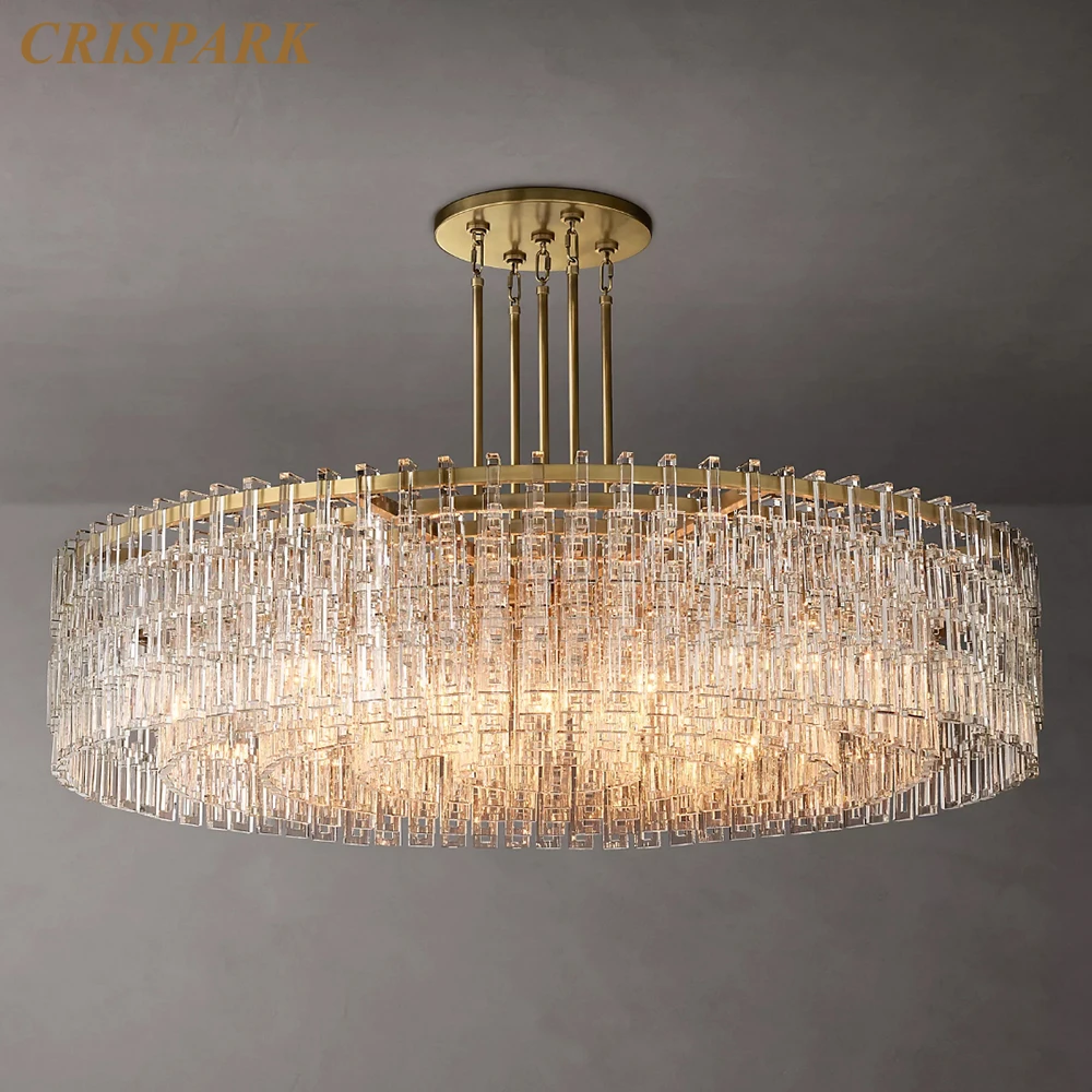 

Marignan Round Chandelier Luxury Modern Large Ceiling Chandelier LED Clear Glass Pendant Hanging Light Fixture Living Room Lamp