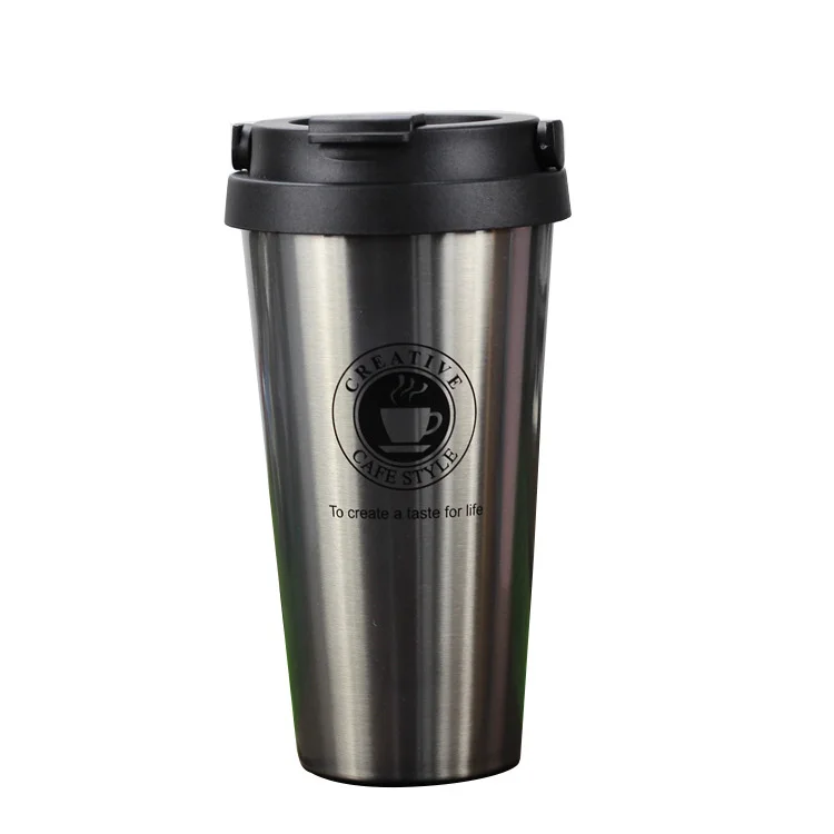 Silver with handle UPORS 380 мл кофе термос нержавеющая сталь стакан для кофе герметичная вакуумная колба Герметичная Бутылка с крышкой дорожная Термокружка - Цвет: Silver with handle