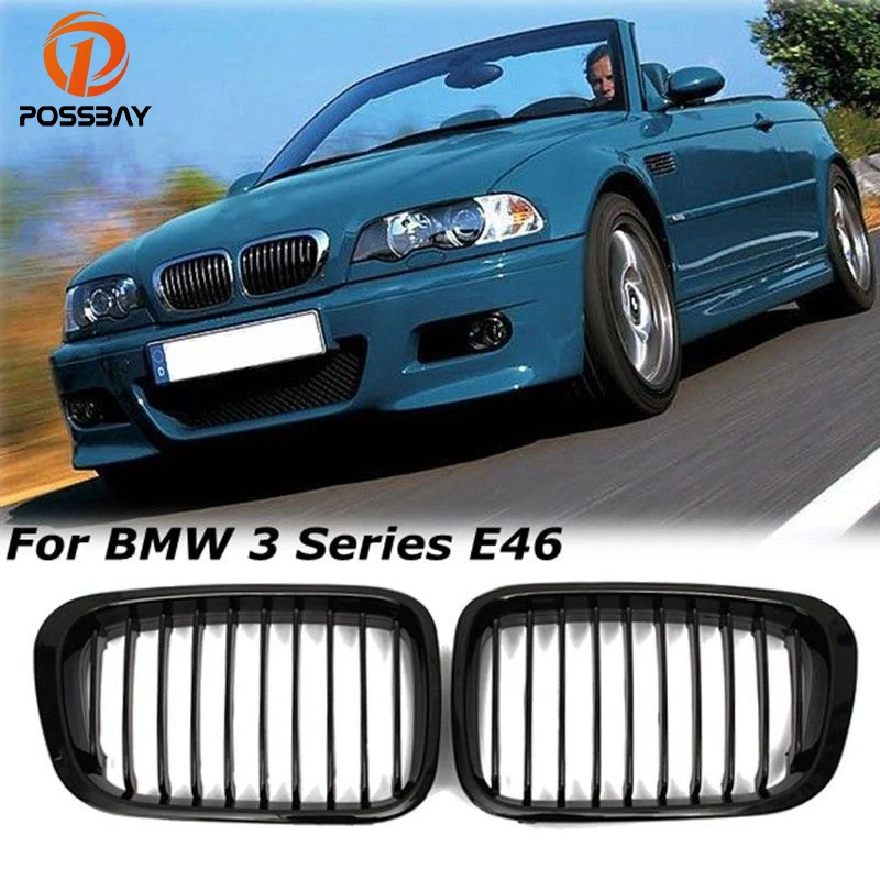 Автомобильные передние капоты POSSBAY Спортивная решетка радиатора для BMW 3 Series E46