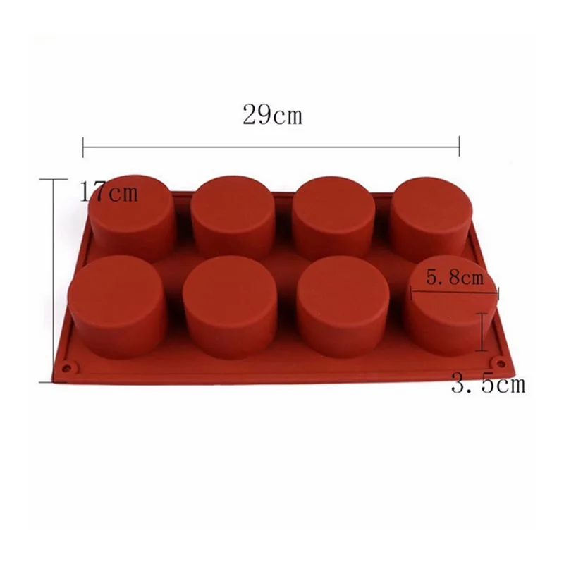 Новая полость вокруг цилиндра Мыло Форма силиконовая форма для рукоделия в форме