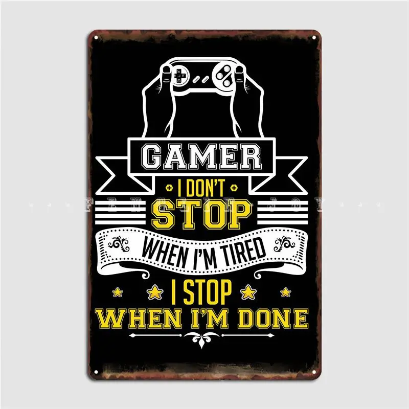 

Игровой постер для видеоигр, металлическая табличка, картина, Декор, проектирование клуба, домашний жестяной постер