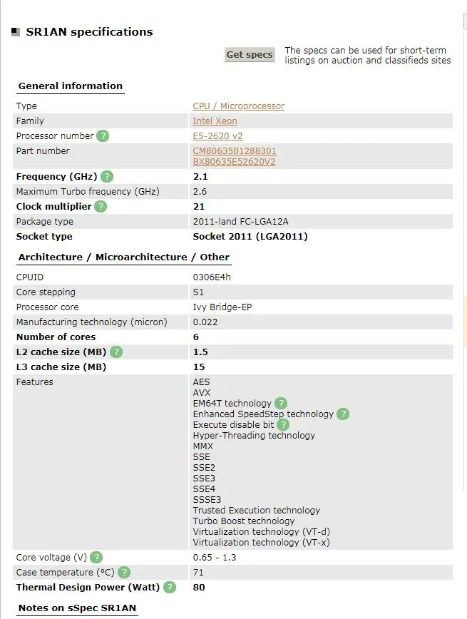 Xeon E5 2620 V2 Процессор 2 1 LGA 2011 SR1AN 6 ядерный процессора сервера e5 2620V2 ПК