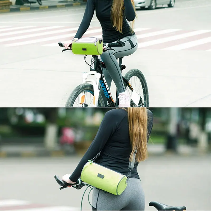 bicycle bag handlebar phone touch big tube bike frame bags waterproof mountain pouch holder colorful bicycle accessories free global shipping