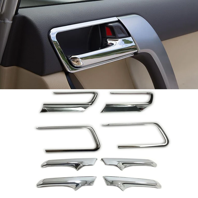 

for Toyota Land Cruiser Prado FJ 150 2014 2015 2016 ABS Chrome Interior Door Handle Cover Trims Protection Sticker