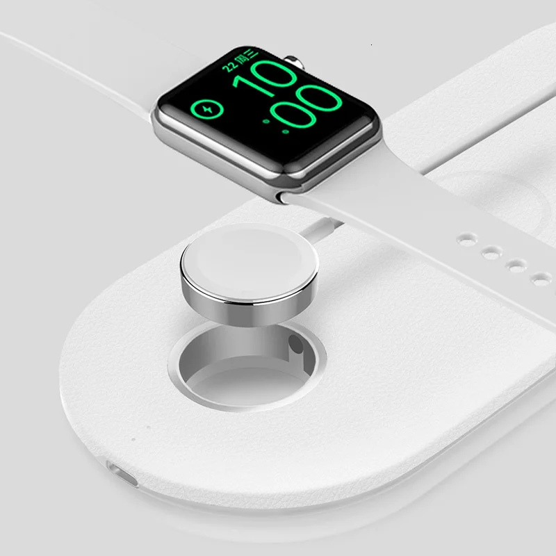 Беспроводное зарядное устройство Qi 3 в 1 для iPhone 11 Pro XS Max XR X 8 Apple Watch AirPods док станция
