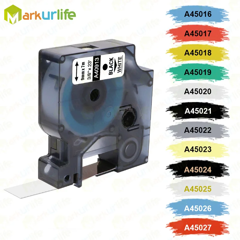 1PC 45013 45010 Labeling Tape 45013 Cartridge Compatible for Dymo D1 LabelManager Writer Maker 280 160 260P 45010 45018 40913