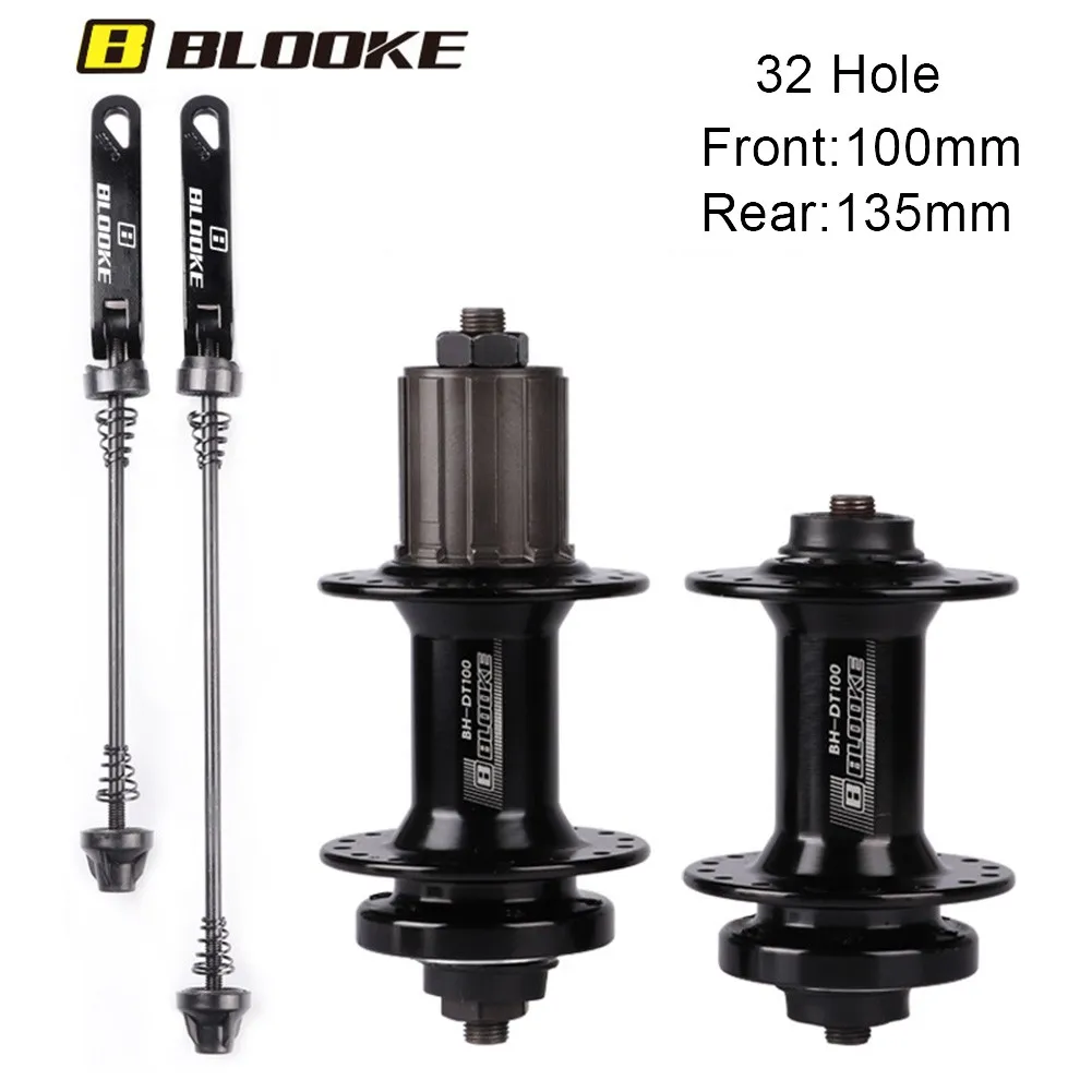 

1 Pair MTB Bike Hub Set 32 Holes Support 7-11 Speed Six-Nail Disc Brake Hub Front 100mm Rear 135mm Aluminum Alloy Cycling Part