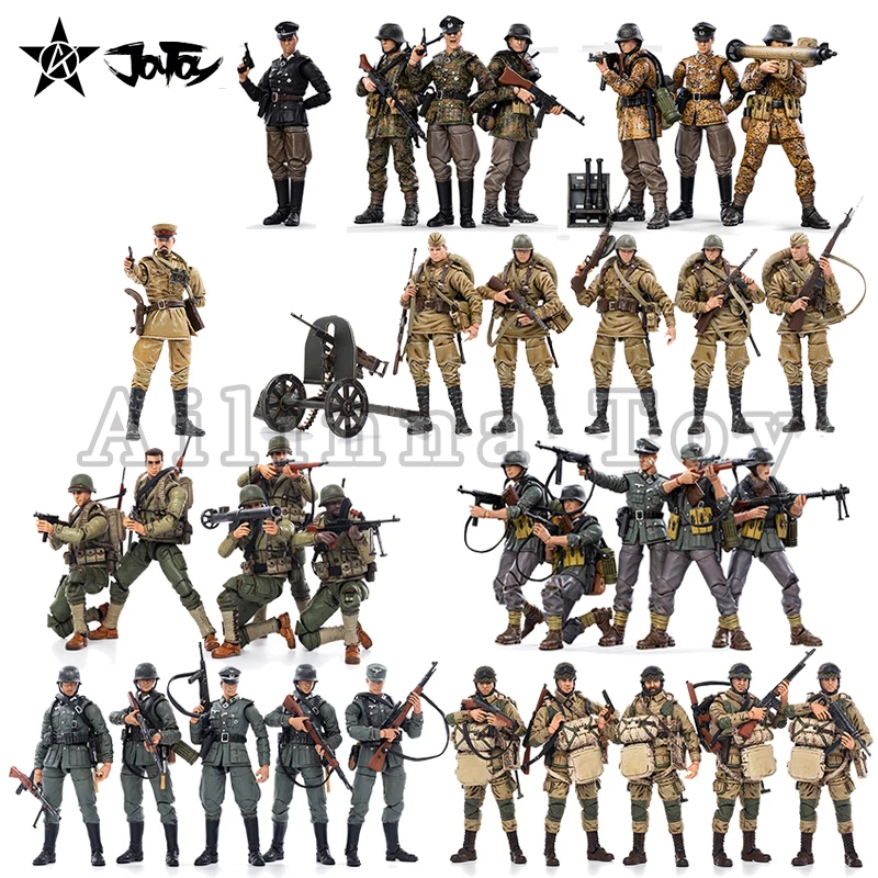 

[Exclusive]JOYTOY 1/18 3.75inches Action Figures WWII Series (Extra Figure For Free) Anime Collect Model For Gift Free Shipping